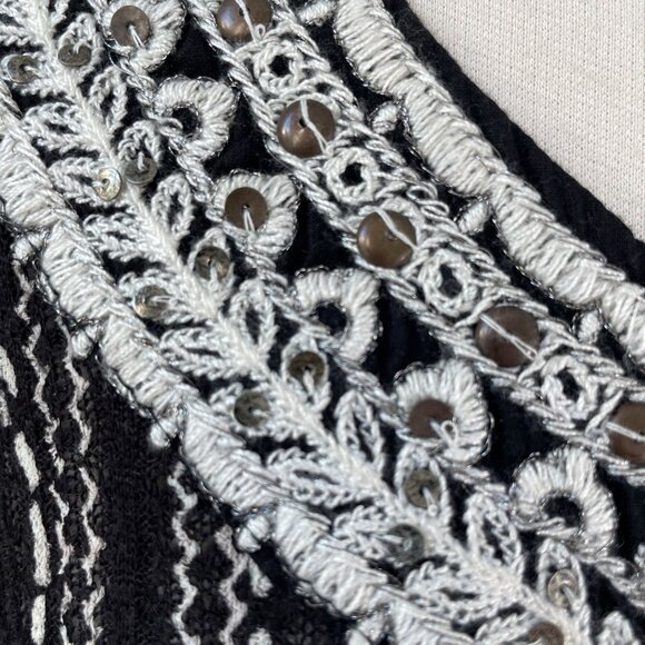 Lucky Brand Womens Plus 1X Embroidered Boho Tunic Top Long Sleeve Shirt - Picture 7 of 11